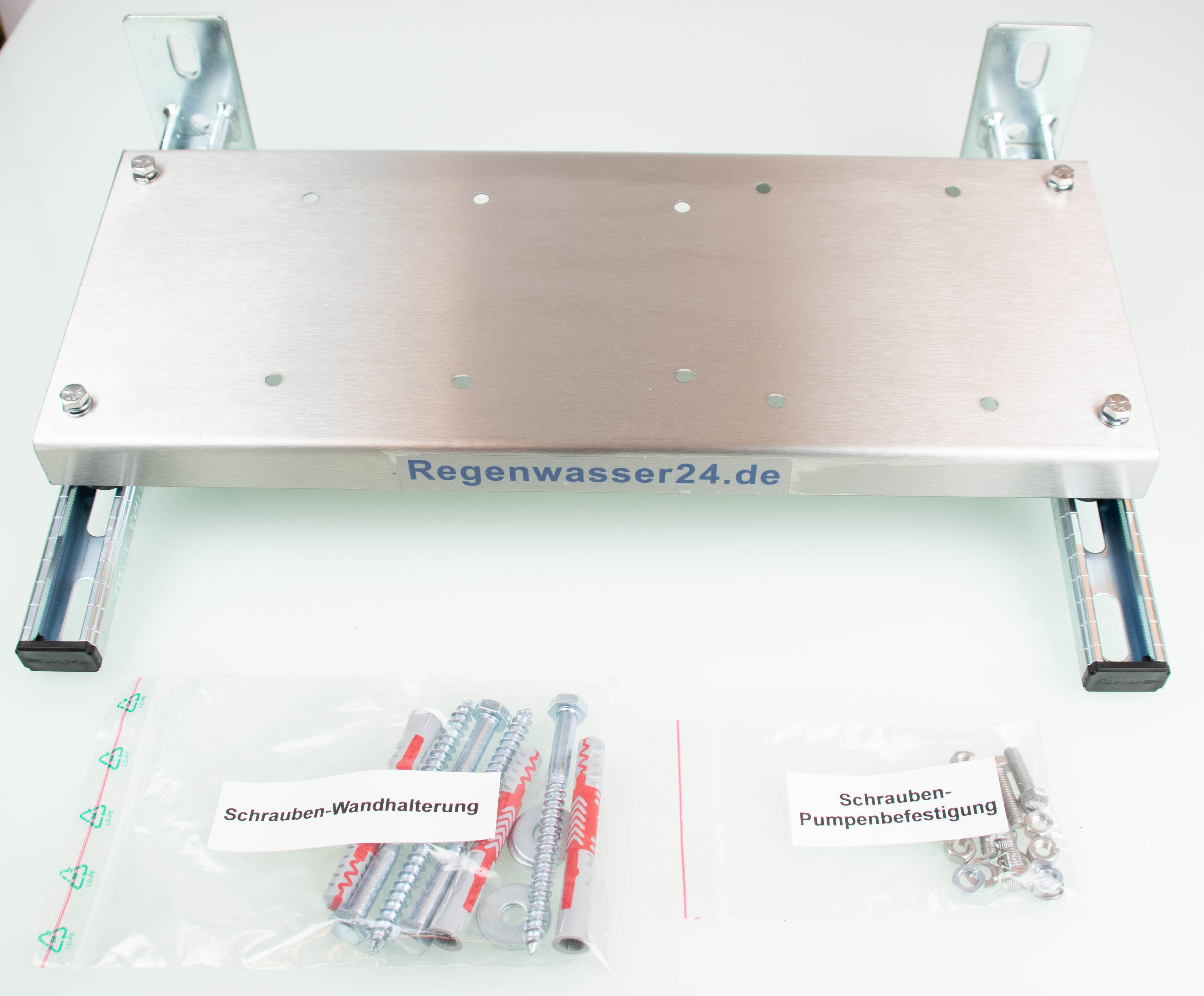 Universelle Edelstahl-Konsole für Wand oder Bodenmontage