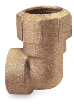 Messing-Winkel Klemmverschraubung Ø32 - 1"IG (stützröhrchenlos) für PE-Rohre, 90ºGrad Winkel, Ausführung Ø32 - 1"IG für PE-Rohr mit Ø32mm Aussendurchmesser, Anschlußgewinde 1" IG, Arbeitsdruck: 16 bar, mit DVGW Zulassung. 