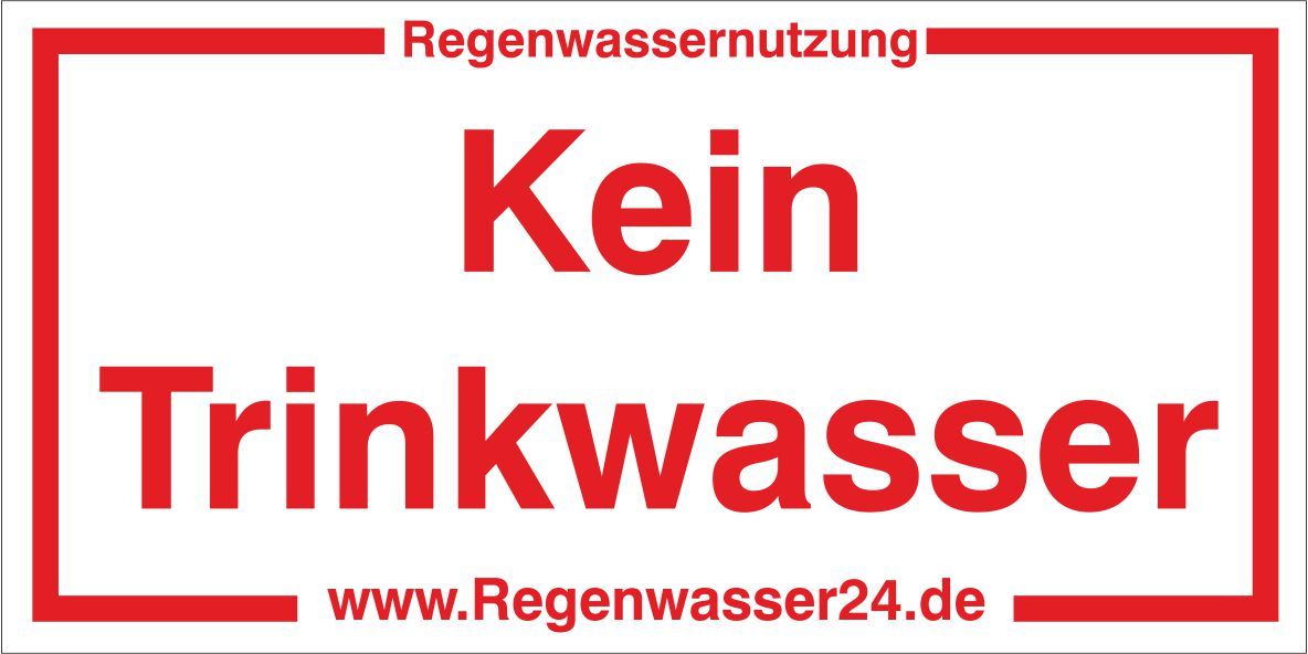 Aufkleber, selbstklebend -Kein Trinkwasser-
