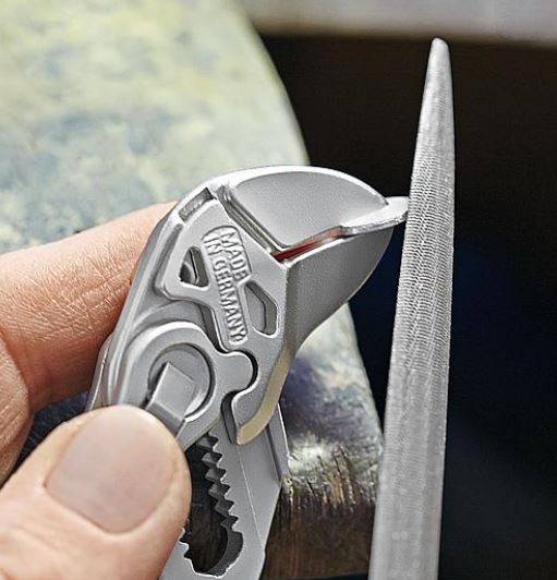 Zangenschlüssel vernickelt L=150 mm, Schnelleinstellung per Knopfdruck