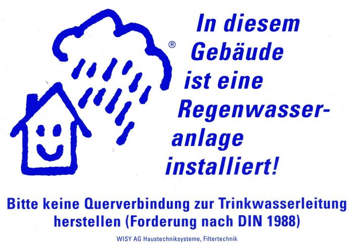 Hinweisschild aus Hartpappe, (1x) Breite 208mm, Höhe 146mm, zur Montage im Hausanschlussraum