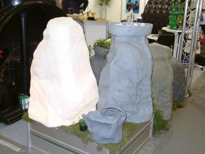Giesskanne 9 Liter im Naturstein Design, Farbe granitgrau