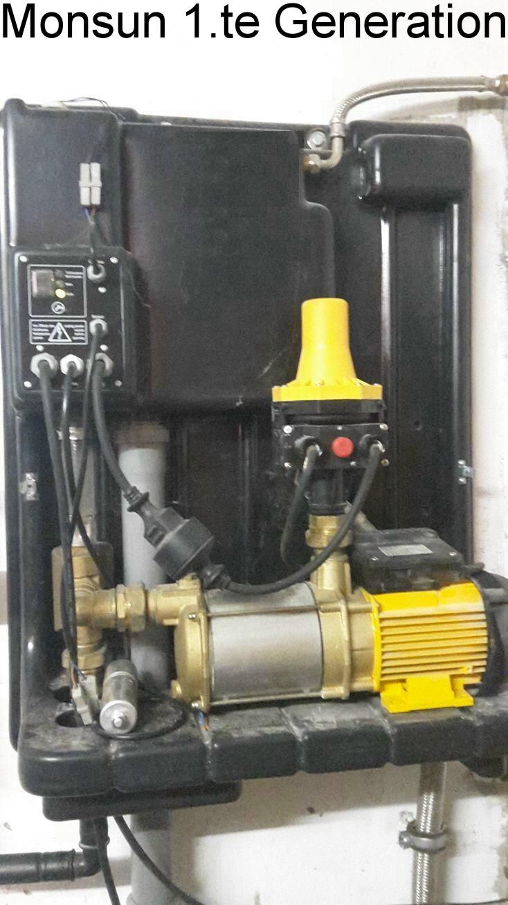 3D-Ansicht Druckpumpe LEADER ECOPLUS oder GEP 3/800, Leader Pumpe für Monsun Mall zweite Generation, Tano L, TanoL