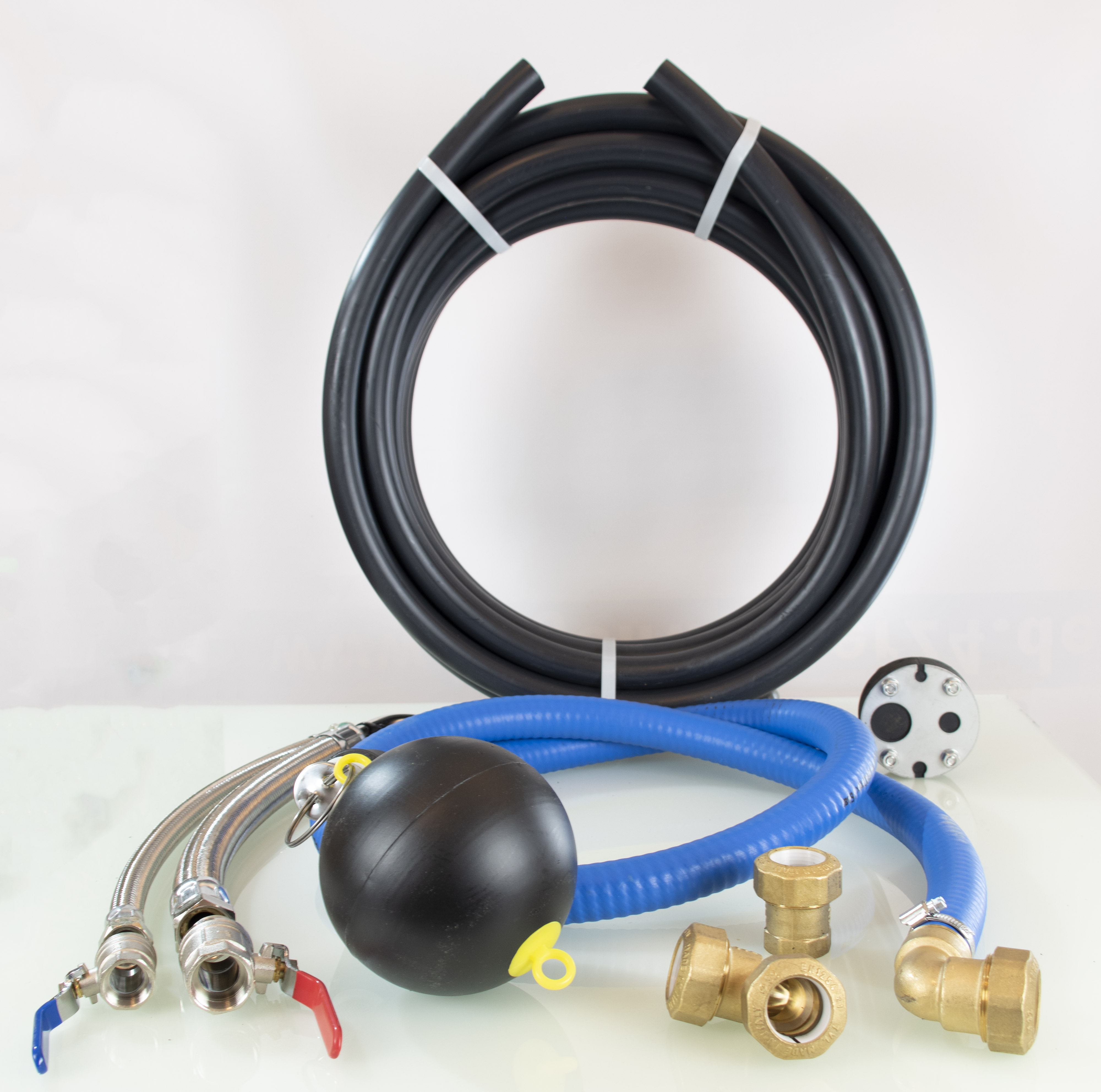 Hausanschluss-Set mit schwimmende Ansaugleitung 1", Länge 17 Meter, 2 Meter Ansaugleitung