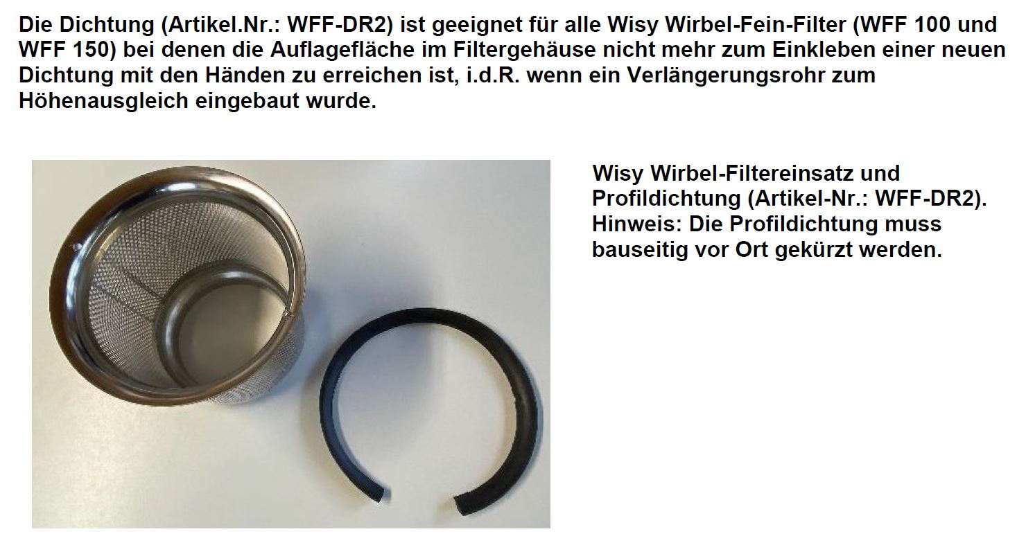Profil-Dichtung für Wisy Filter
