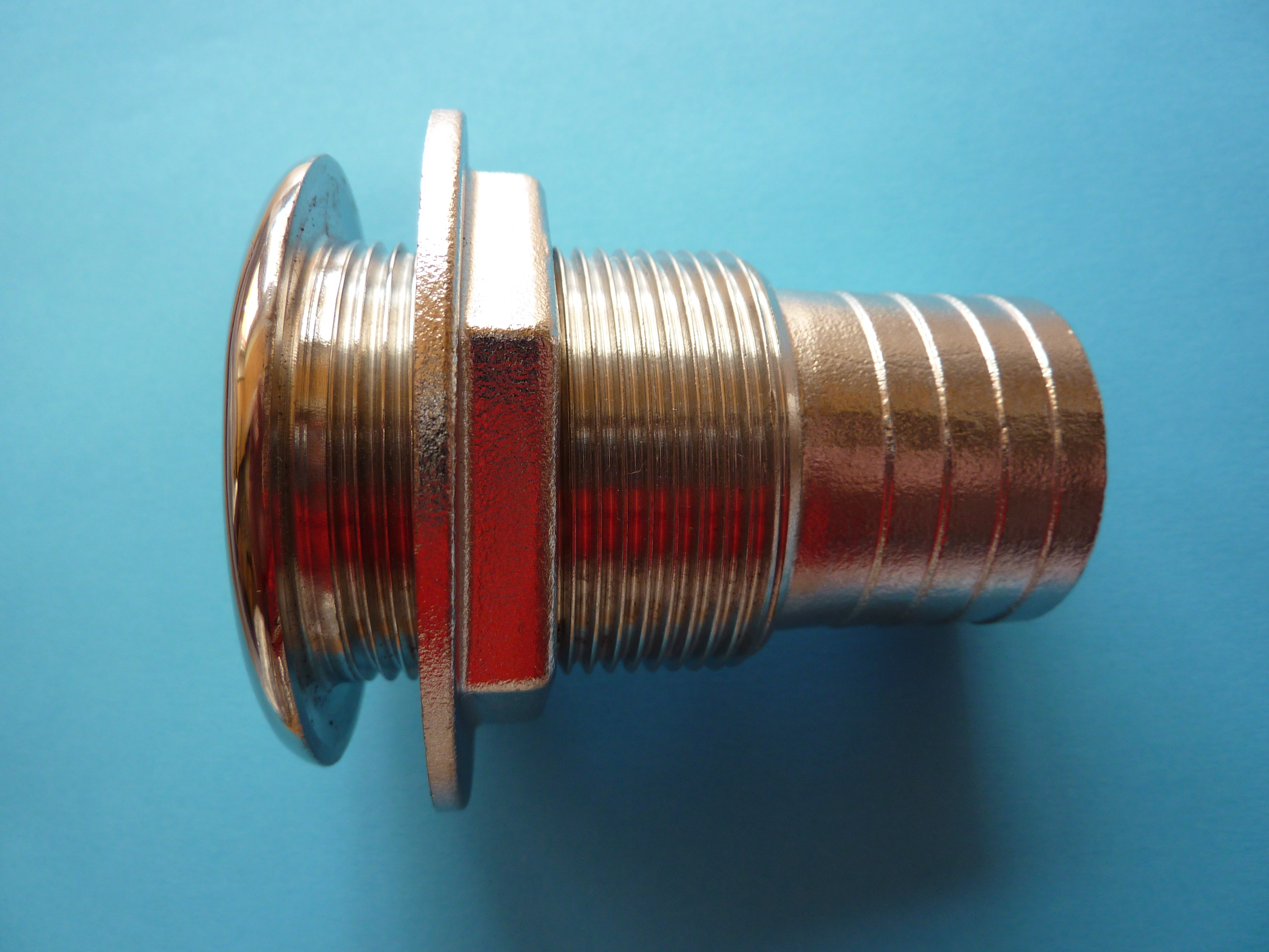 Behälterverschraubung 5/4 Zoll in Edelstahl mit 32 mm Schlauchtülle