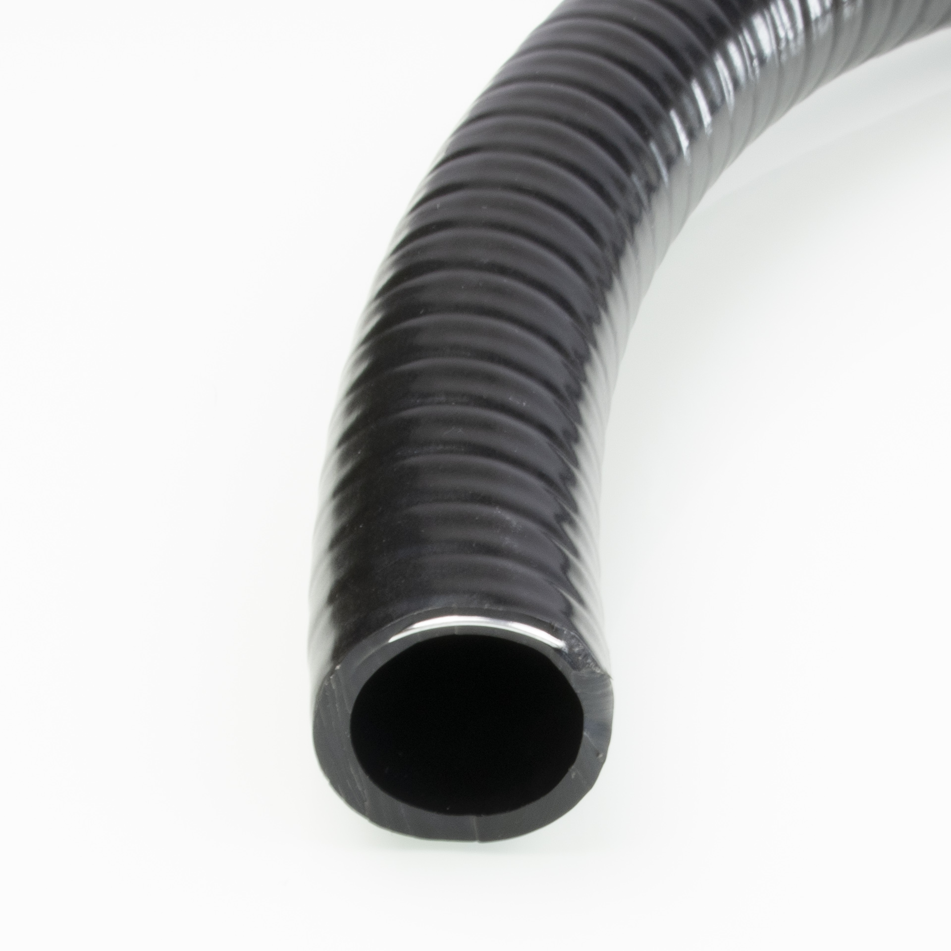 Saugschlauch mit Durchmesser 1 Zoll mit Stahlspiraleinlage, Farbe Schwarz