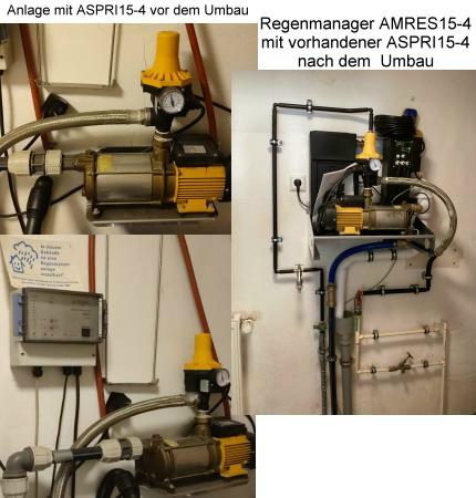Regenwassermanager AMRES ohne Pumpe für den Umbau bestehender Regenwasseranlagen