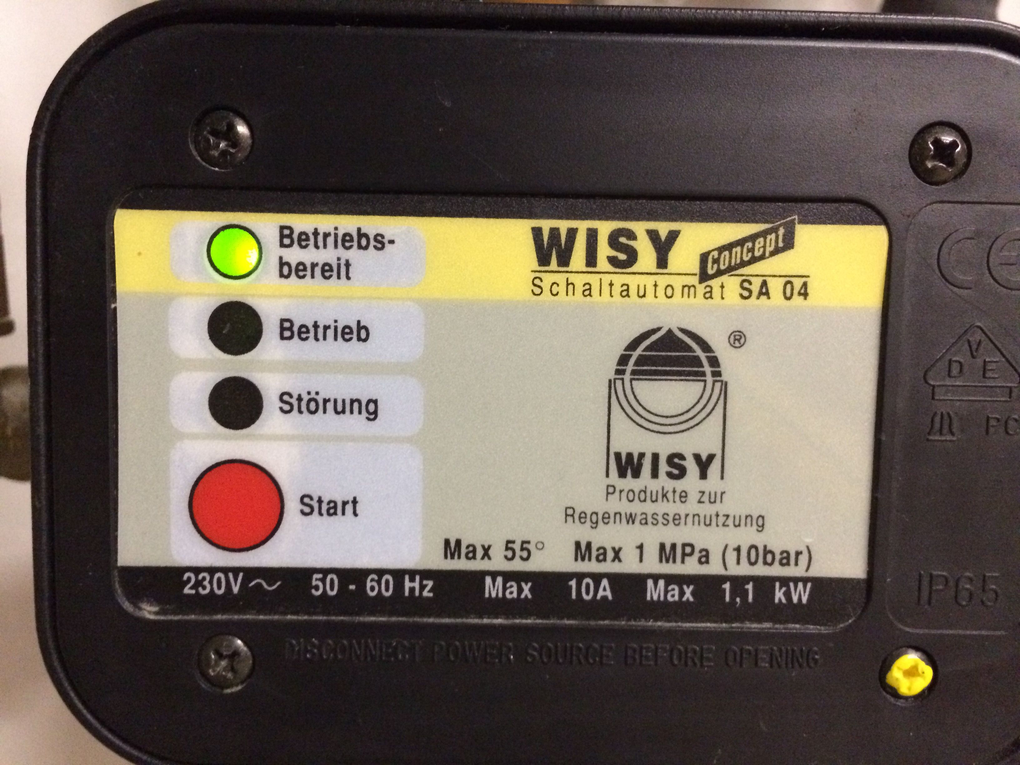 Wsy Druckregler SA04, Schaltautomat Wisy Concept