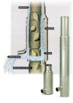 Querschnitt Standrohr Filter zum Erdeinbau für Fallrohr 87mm, Gewebe 0,28mm