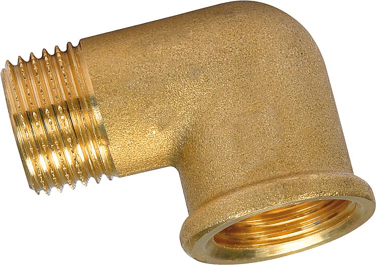 Messing Winkel mit Innengewinde und Aussengewinde, schwere Ausführung (sA)