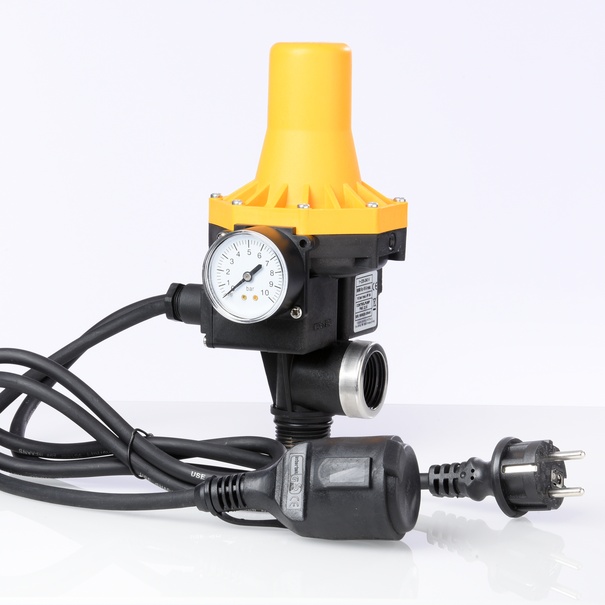 KIT02-4_Anschluss_rechts Druckregelautomat Espa KIT 02-4 mit Manometer, Druckabschluss rechts