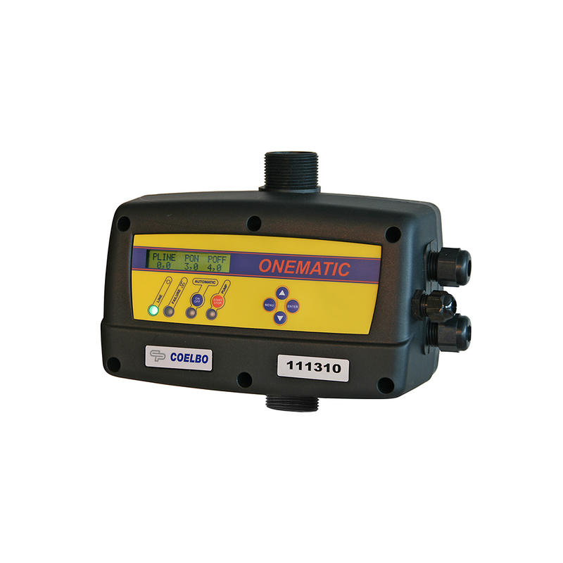 Druckregelautomat KIT-Onematic plus 5/4", elektronische Pumpensteuerung Onematic plus ist ein kompakter, elektronischer Druckschalter zur Steuerung von Pumpen mit Wechselstrommotor.
