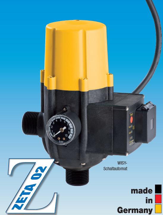 Druckregelautomat ZETA 02V, Pumpensteuerung energiesparend, sehr effizient, sehr effektiv; Ersatz für Presscontrol, Controlmatic , SA06