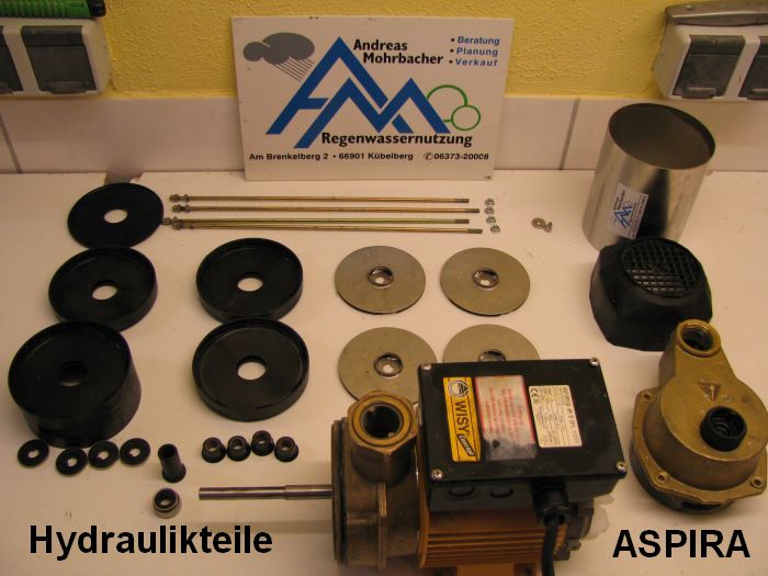 Film Reparaturanleitung ASPIRA 10 und ASPRI 10 komplette hydraulische Teile der Pumpe ASPIRA 10 1