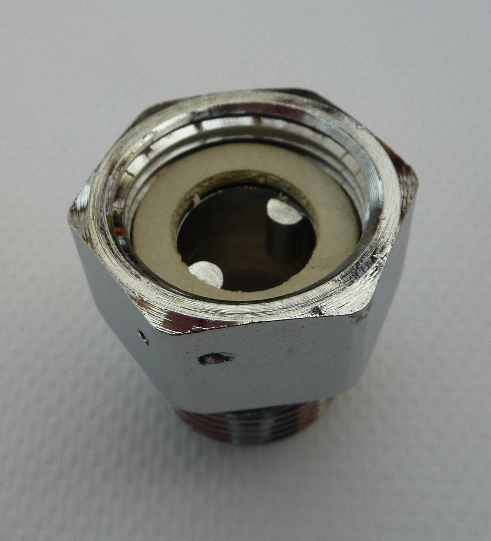 Messingverschraubung 1/2 Zoll für Nachspeiseventil 1/2" mit Dichtung