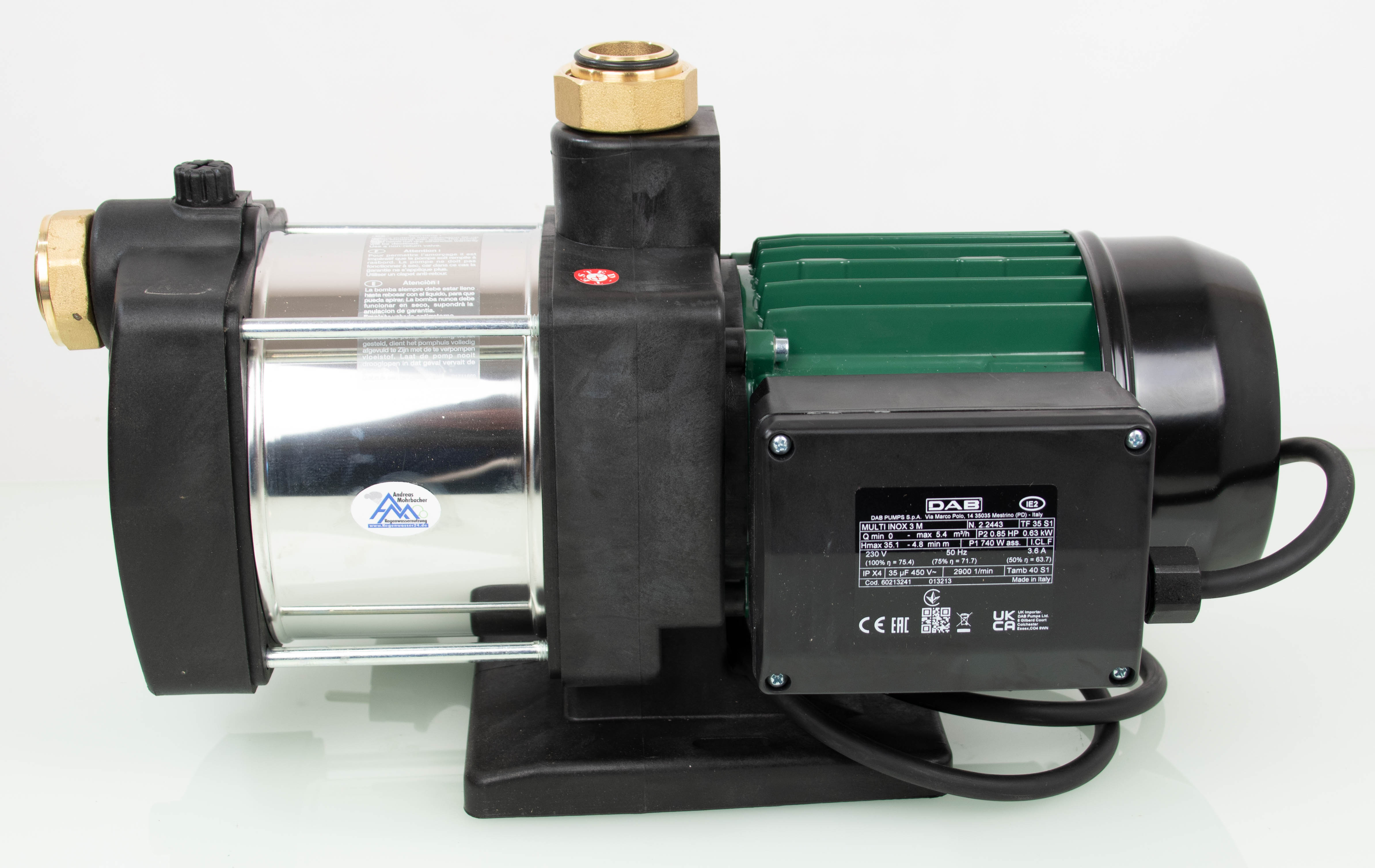 Multi Inox 3M, Ersatzpumpe für Leader ECOPLUS 230, 240 passend bei Regent, Rainman, Rewatec, Juncus