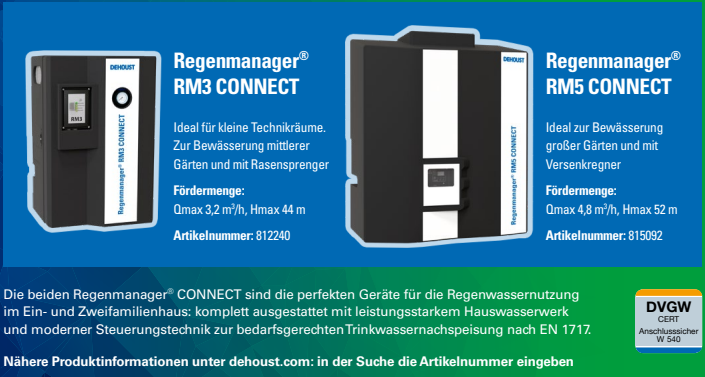 Regenmanager RM3 mit connect für Smart Home