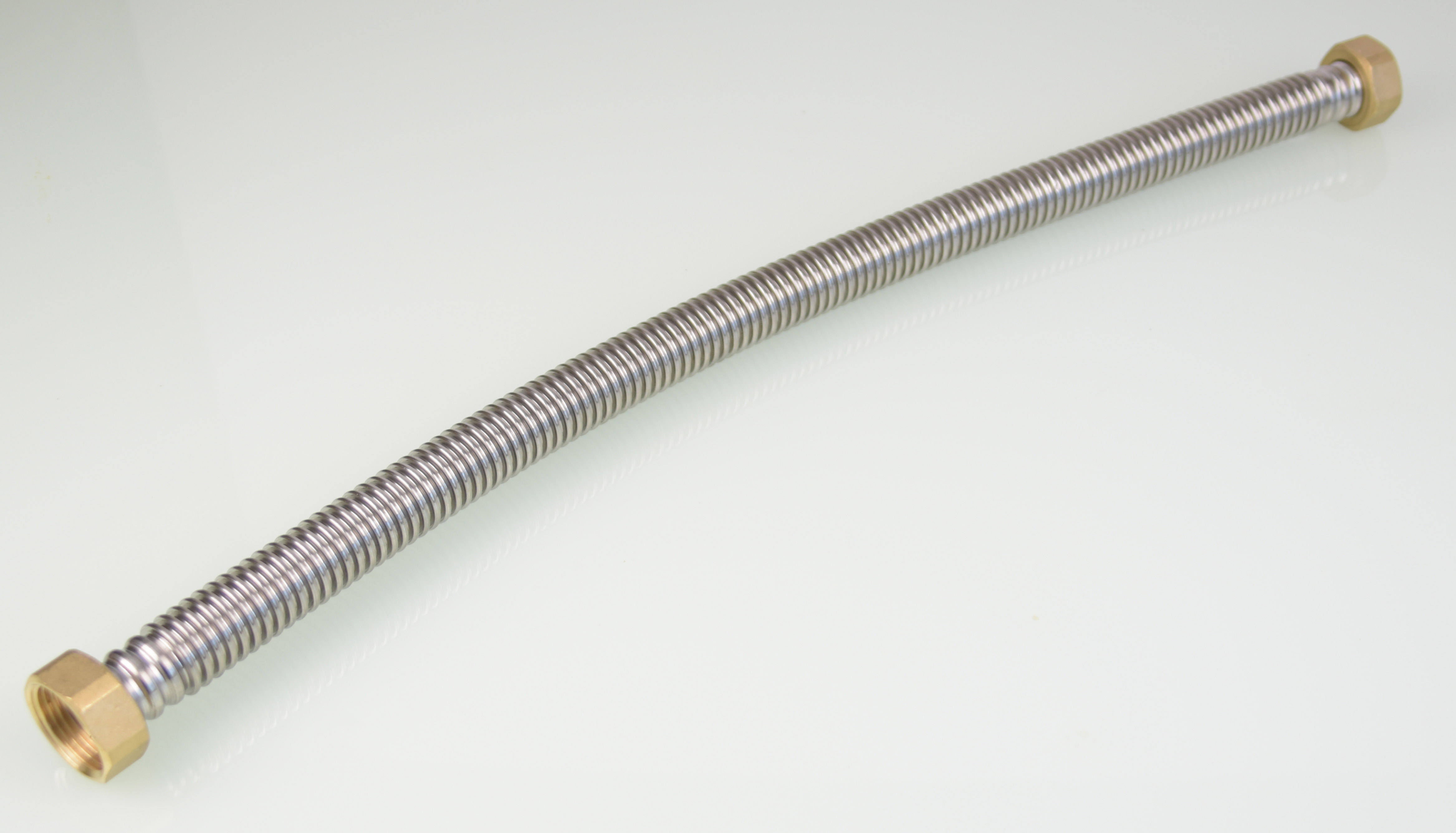 Flexibler Metallschlauch 1" INOX Typ HX 411/ DN 20/ NL600 beidseitig flachdichtend, Überwurfmutter in Messing, Lieferung mit Dichtungen passend für Raincenter Pro, Raincenter Basic, Raincenter Comfort, Profi rain TWN S / O 