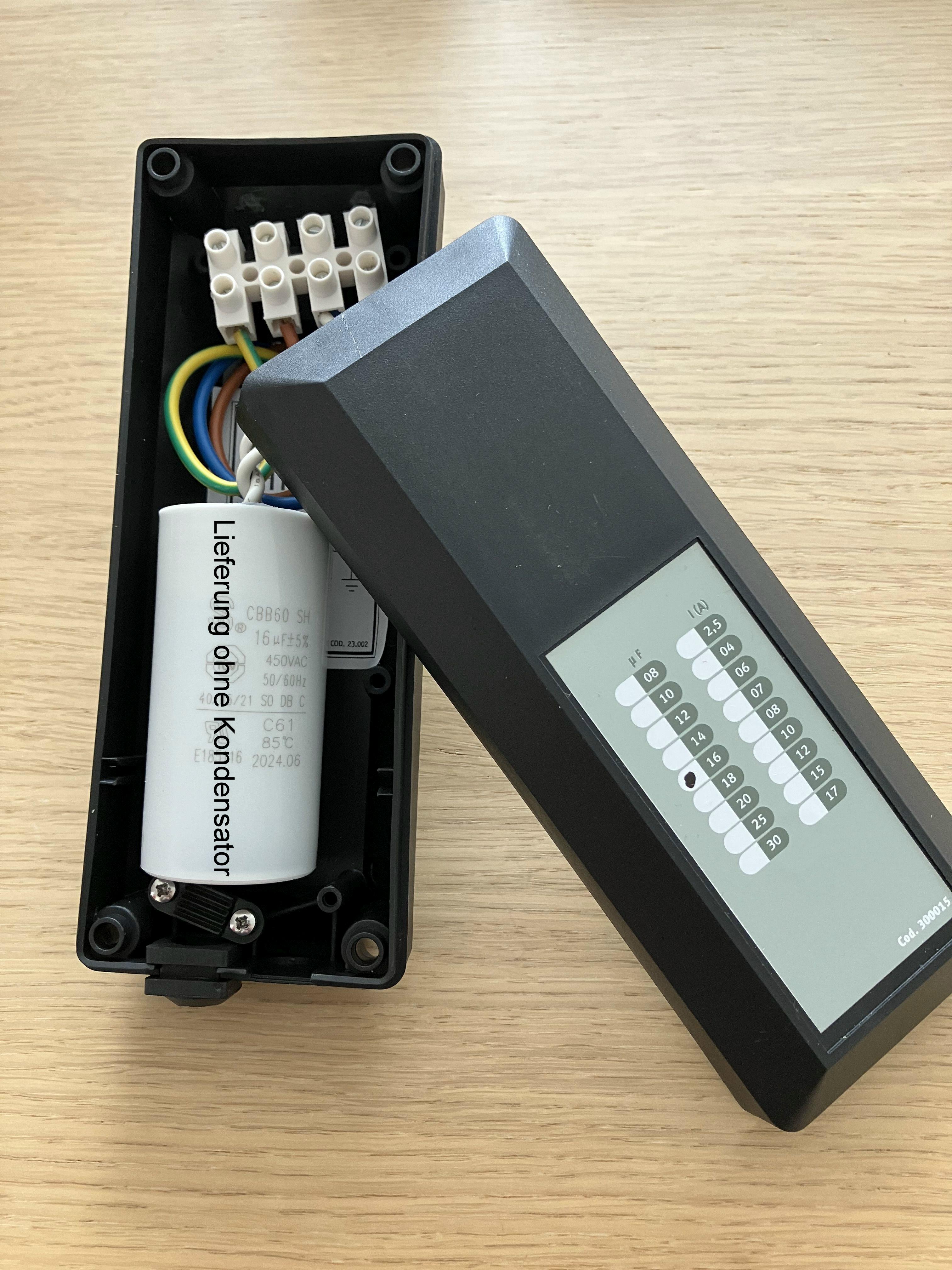 Kondensatorstecker 230V für Unterwasserpumpen mit externem Kondensator
