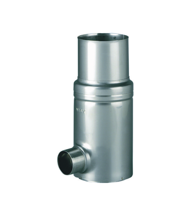Gartenfallrohrfilter aus Edelstahl mit Filtergewebe 0,44 mm für Fallrohrdurchmesser ab 75 mm - 110 mm.