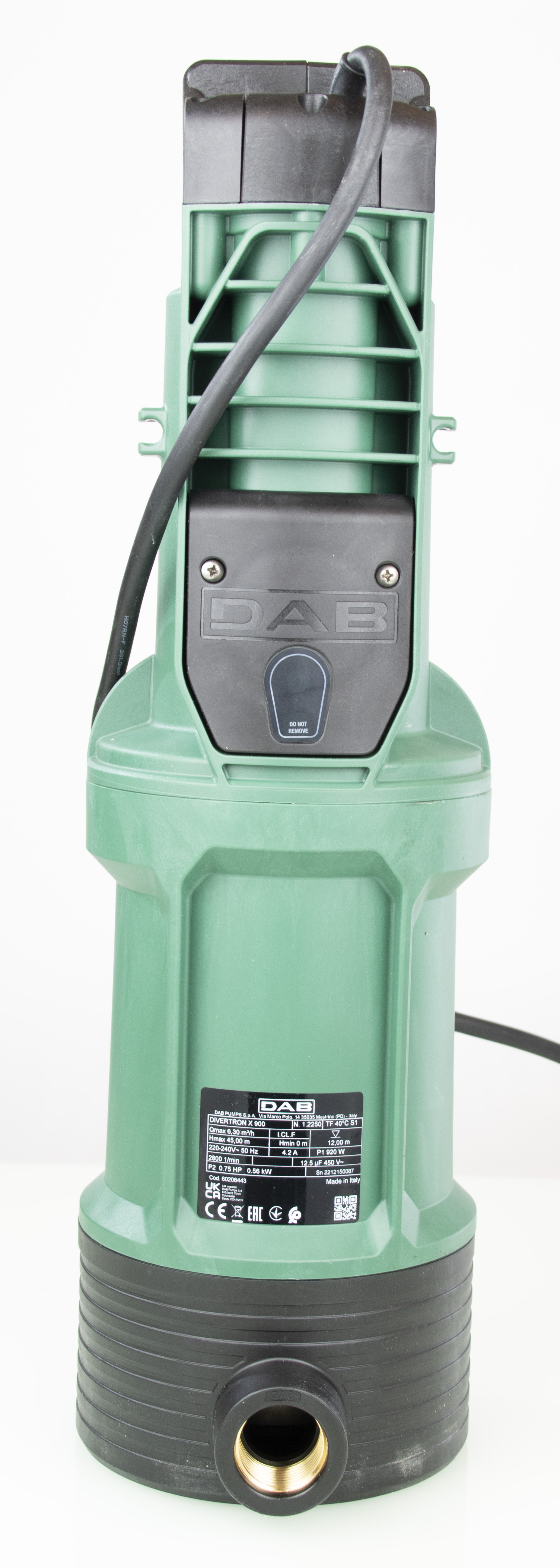 Vollautomatische Unterwasser Drucktauchpumpe Divertron X900 mit internen Druckregler und 1 Zoll Ansc