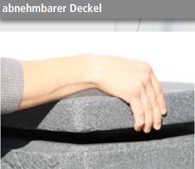 Steinmauer Maurano, Regenspeicher mit 300 Liter, Farbe black granit oder granit