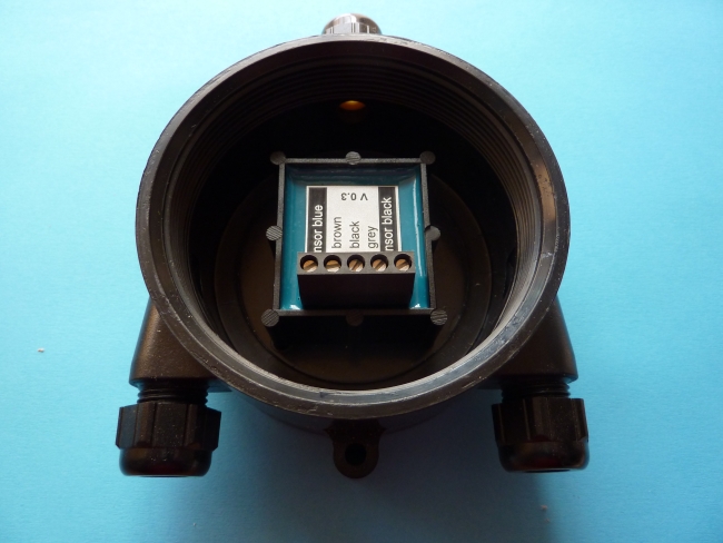 Gehäuse mit Sensorelektronik Rainmaster D, Eco-FS, RMD Innenansicht
