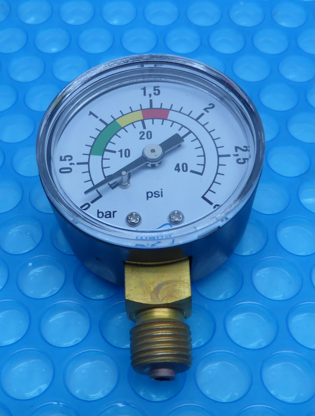 Manometer mit Farbband für TOP 6 Wege Ventil