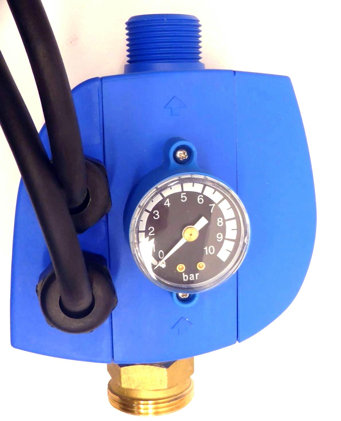 Seitenansicht mit Manometer, Druckregler neue Generation SP-E/ SP1 für Tano L und Monsun