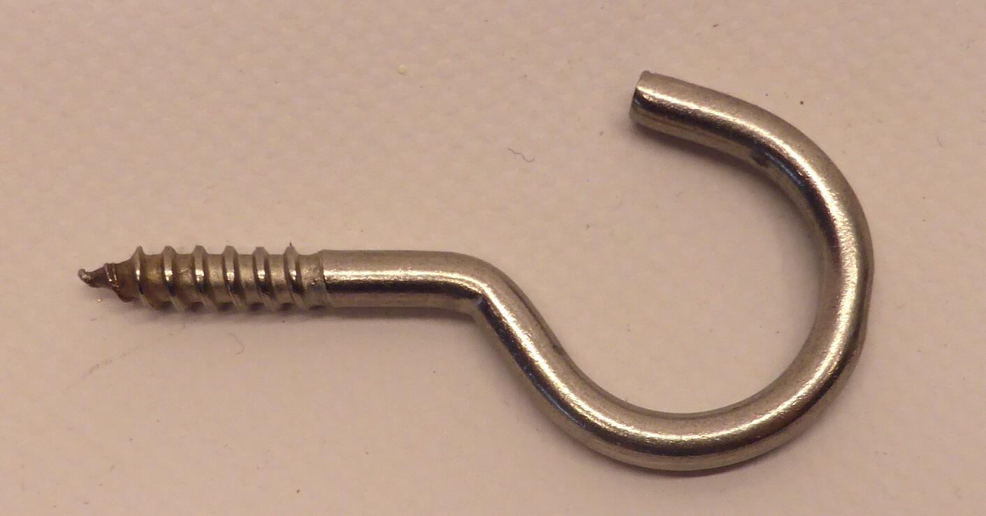 Edelstahl-Hakenschraube  4,5 x 65