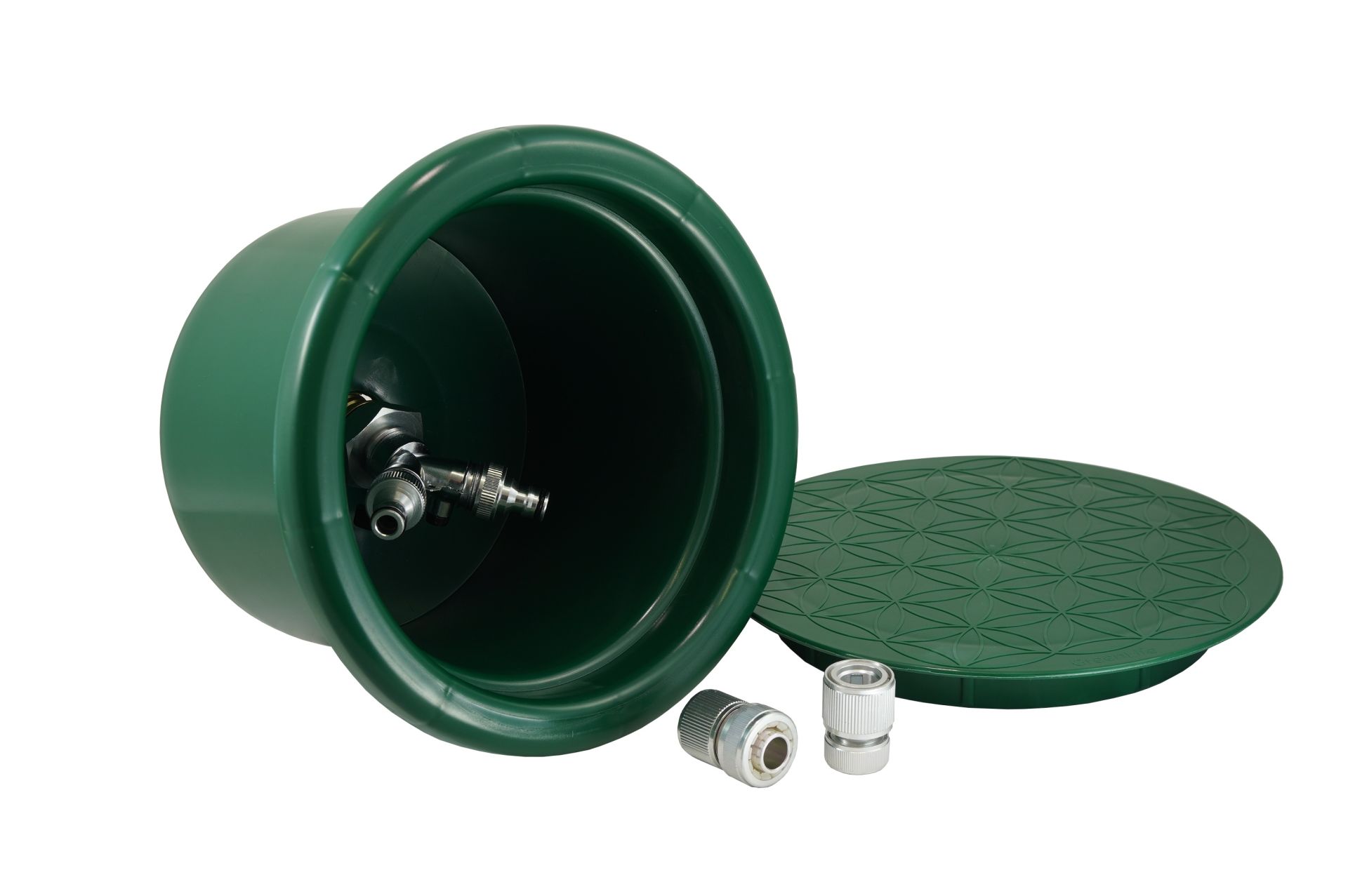 Gartenanlage "AKTION2025" mit 4.200 Liter Flachtank, Dom, Dachrinnengitter, Gartenpumpe und Anschlussbox