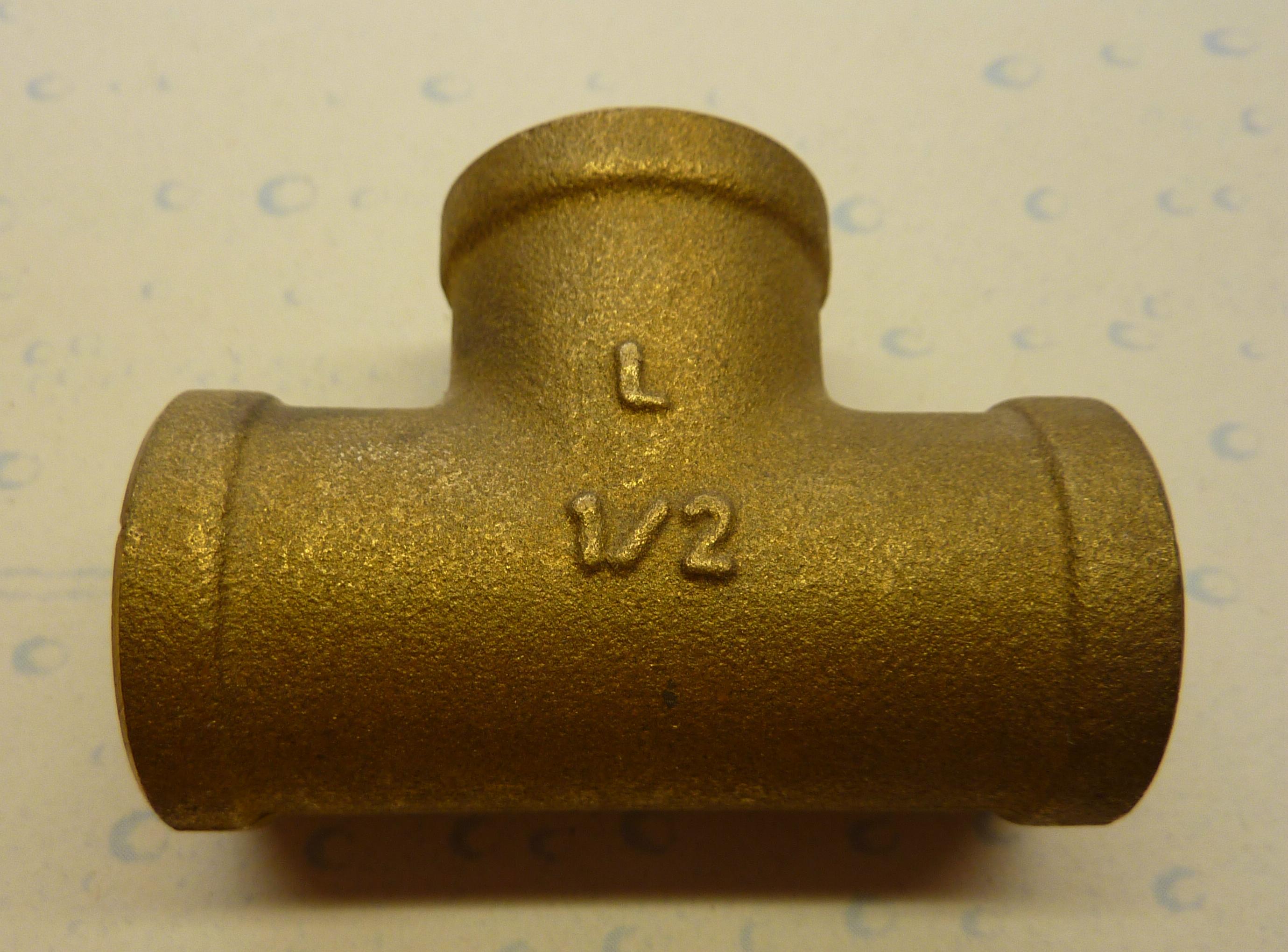 Messing T-Stück, schwere Ausführung (sA)