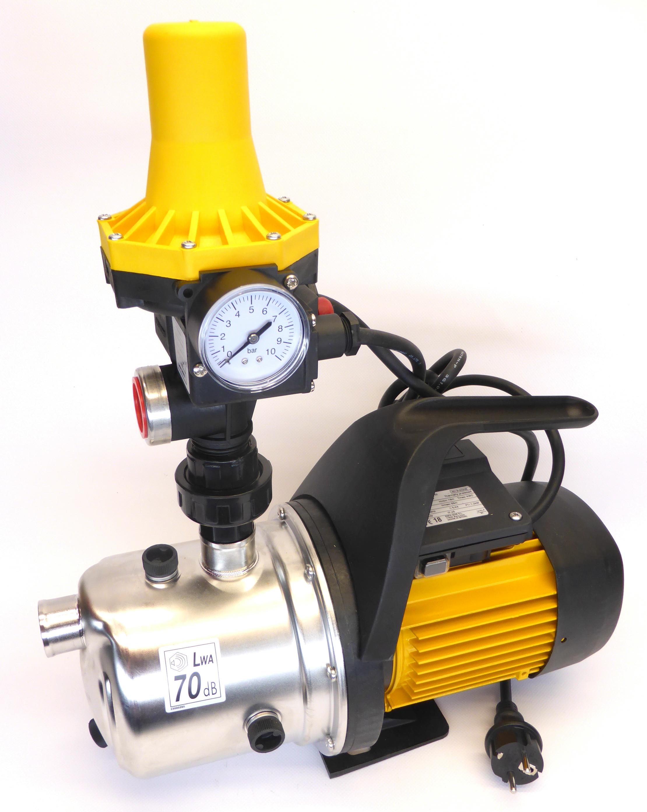 Espa Gartenpumpe DELTAPRES 1005 mit Druckregler KIT 02 mit Kunststoff-Verschraubung