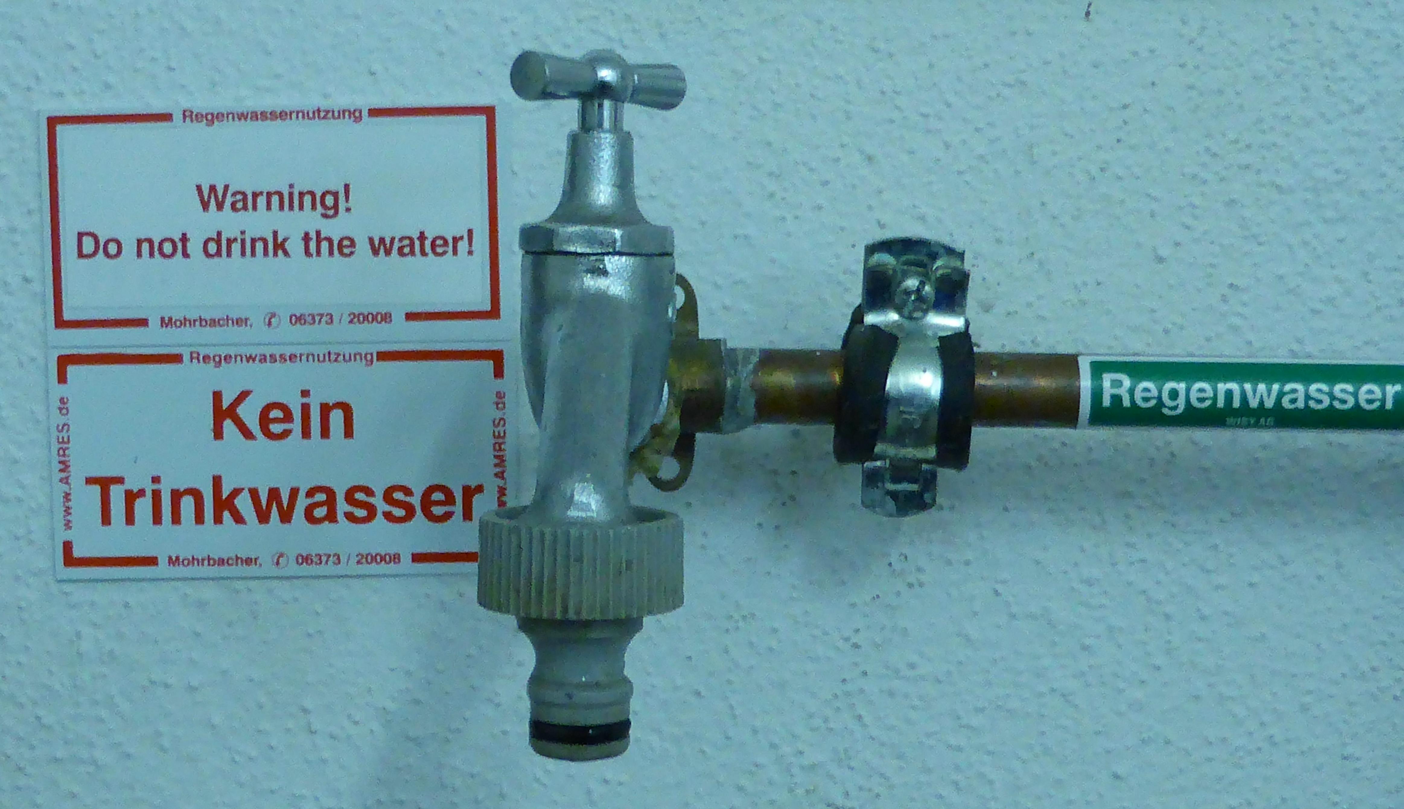 Aufkleber, selbstklebend -Kein Trinkwasser-
