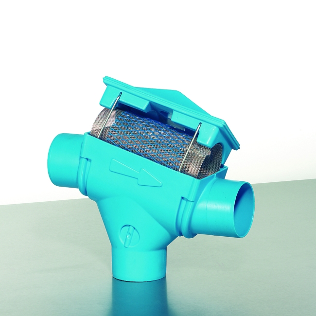 Patronenfilter zum Regenspeichereinbau für 150 m2 Dachfläche, 6,6 cm Höhenversatz
