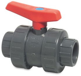 PVC - Kugelhahn 50mm mit gesicherter Kugel für PVC Rohr 50mm