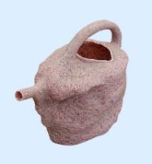 Giesskanne 9 Liter im Naturstein Design, Farbe granitrot
