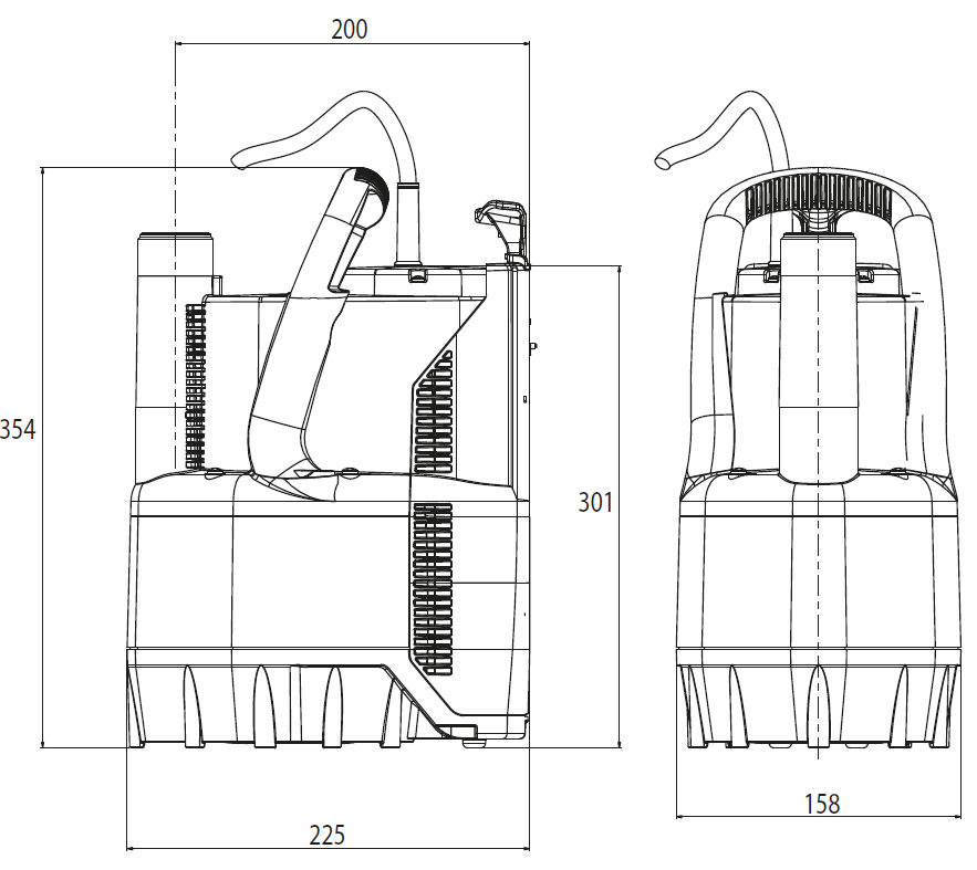 Verty Nova, Schmutzwasserpumpe, max. Höhe 9m, 11,7m3/h, Korn bis 5mm