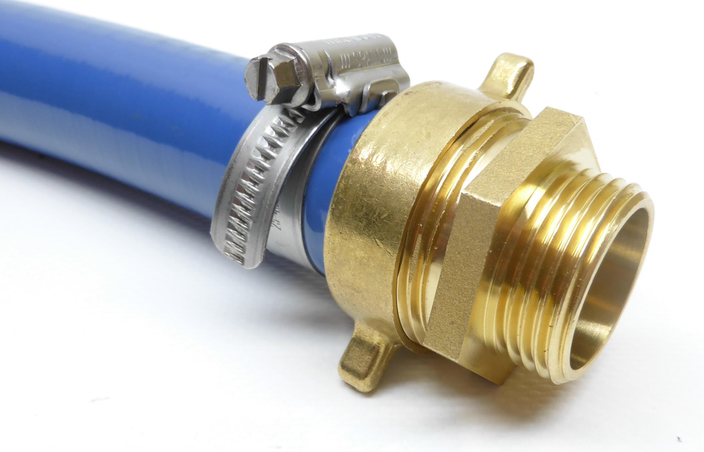 SSPS-Tulle-ver1 Verschraubung Passstück mit 0,5 Meter Saugschlauch 1 Zoll für Saugpumpen