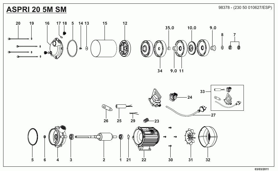 Ersatzteilliste ASPRI 20-5 M SM als PDF zum download