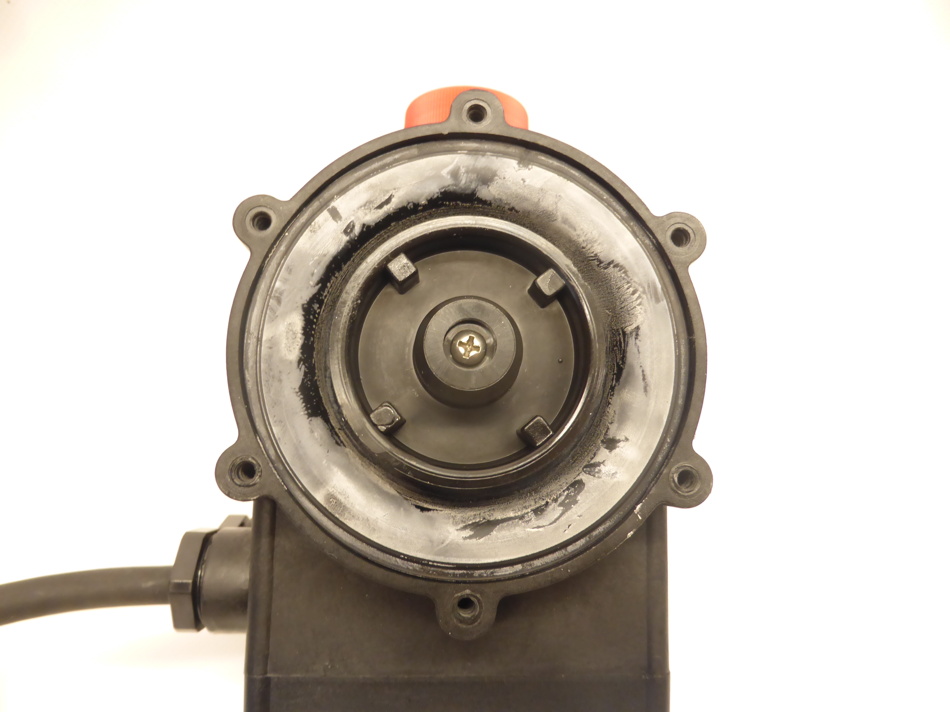 Einbau-Draufsicht Membrane für Druckregler mit Führungsbolzen und Federteller verschraubt für Presscontrol SA 06 (V), Zeta 02 (V), Controlmatic (E) und SARW06