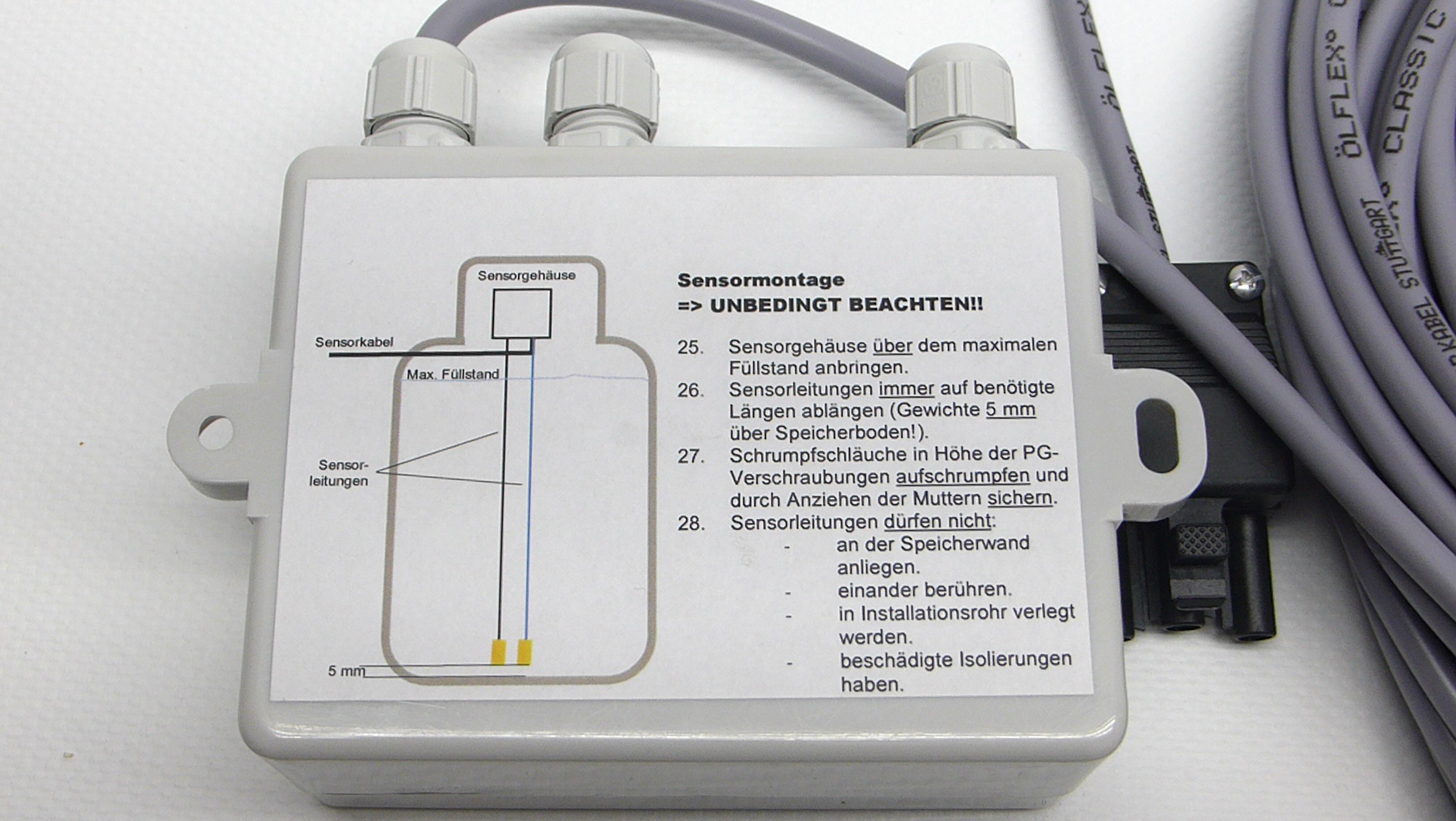 Sensorgehäuse der Füllstandsanzeige mit Kabel für Espa Raincenter Comfort Pro, Comfort 15, Tacomat
