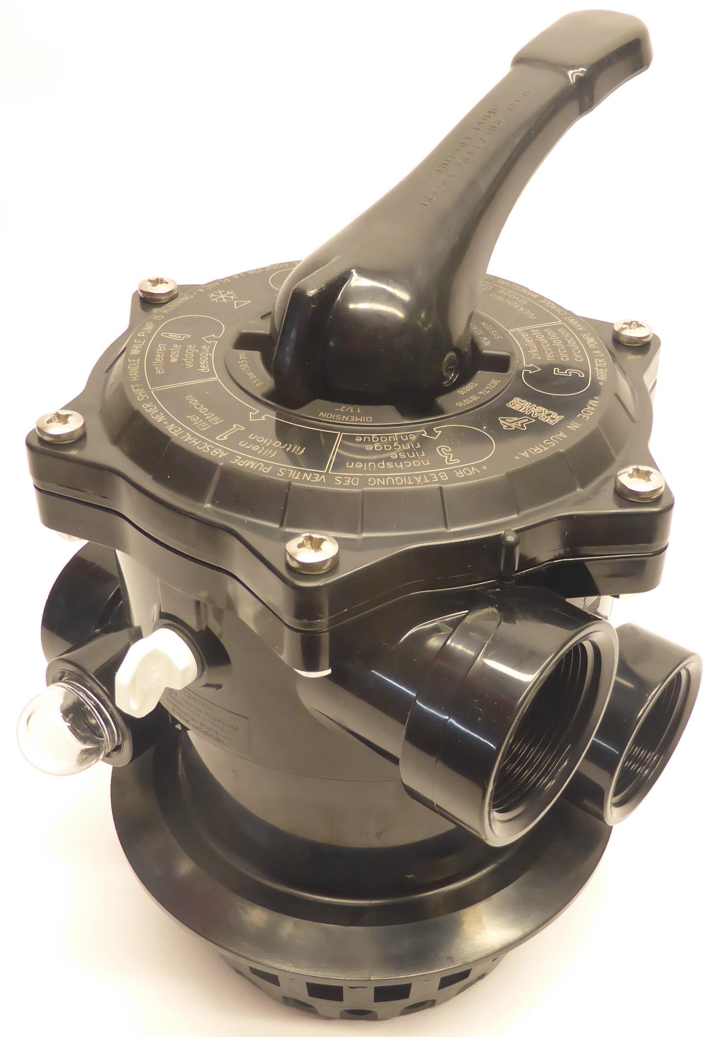 Ventil Ocean V6 TM12-S für Filteranlagen, Rückspülventil Top Mount 3D