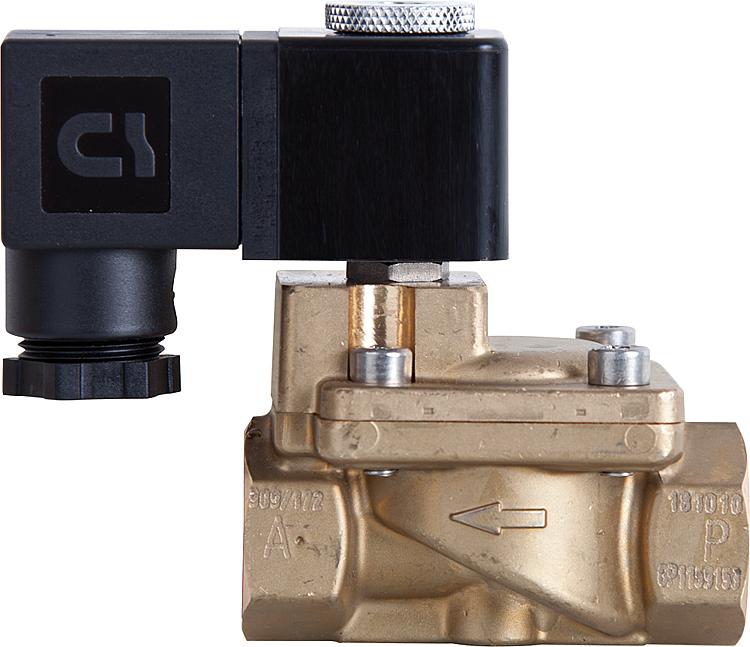 Magnetventil mit 1/2, 3/4 und 1 Zoll IG, aus Messing, mit 230 V Spannung