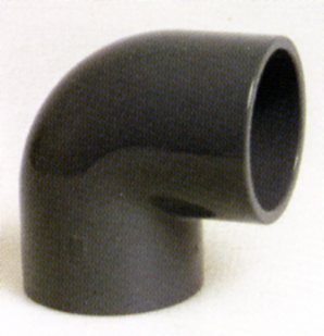 PVC - Winkel 90 Grad mit Klebemuffe 50mm für PVC Rohr 50mm