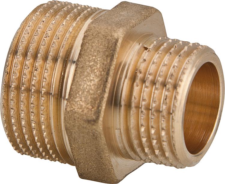 Messing Reduktionsnippel mit Aussengewinde, schwere Ausführung (sA)