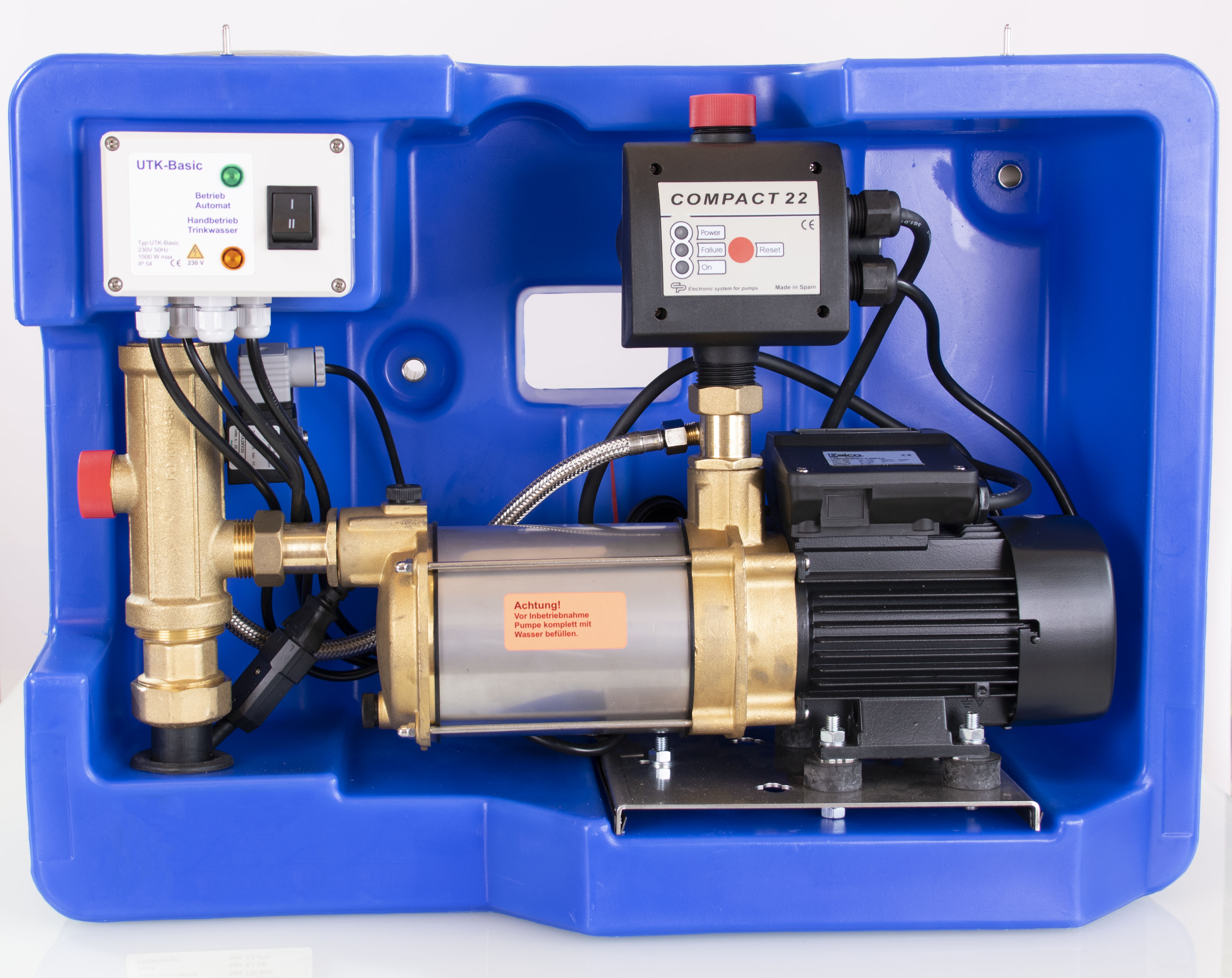 Regenwassermanager AMRES-TOP V-F mit Schwimmerschalter für 30m weite Ansaugwege, mit automatisierter Selbstansaugung