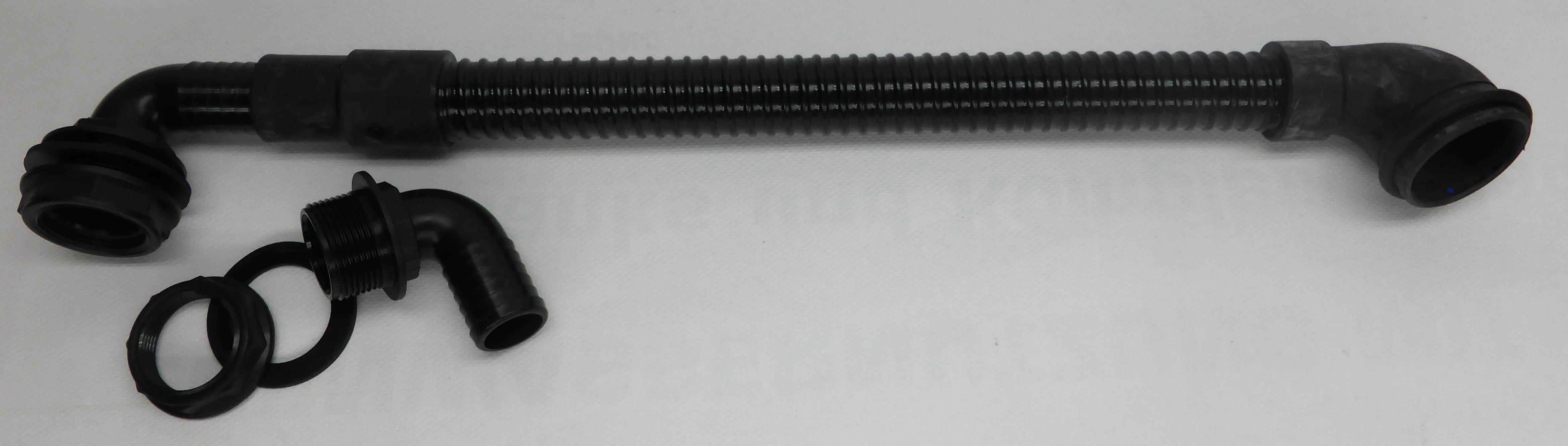 Garten-Filter Anschluss-Set mit 90 Grad gewinkelter Behälterverschraubung