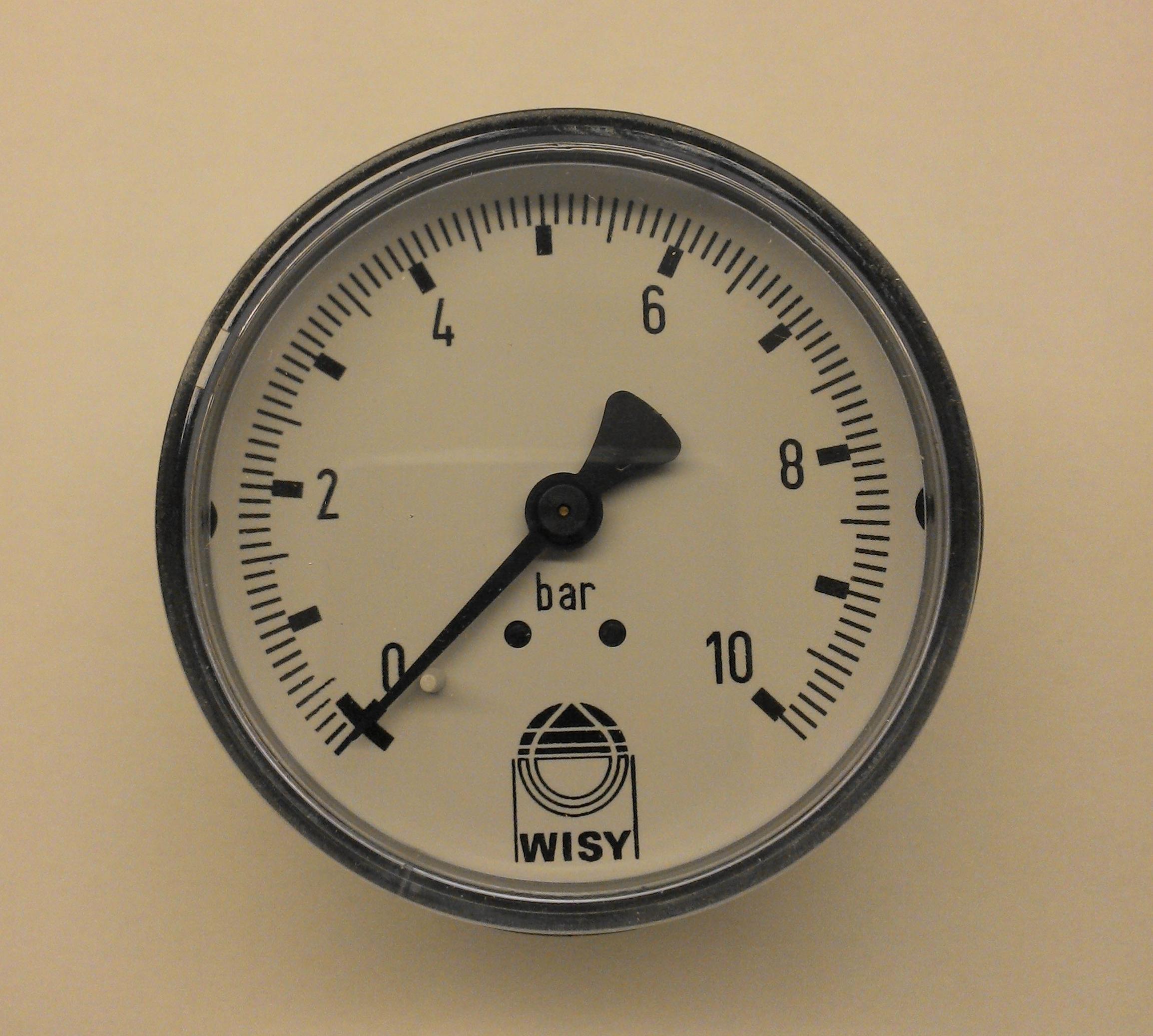 mm63front Manometer 0-10 Bar für Wisy Concept Front